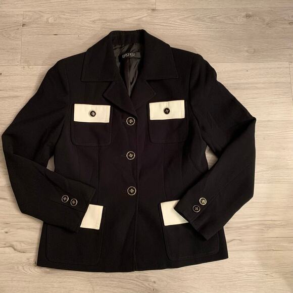 Kasper Blazer 4 Pocket Utility Blazer Size Small - Picture 1 of 3